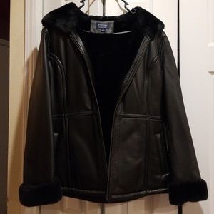 Womans leather coat